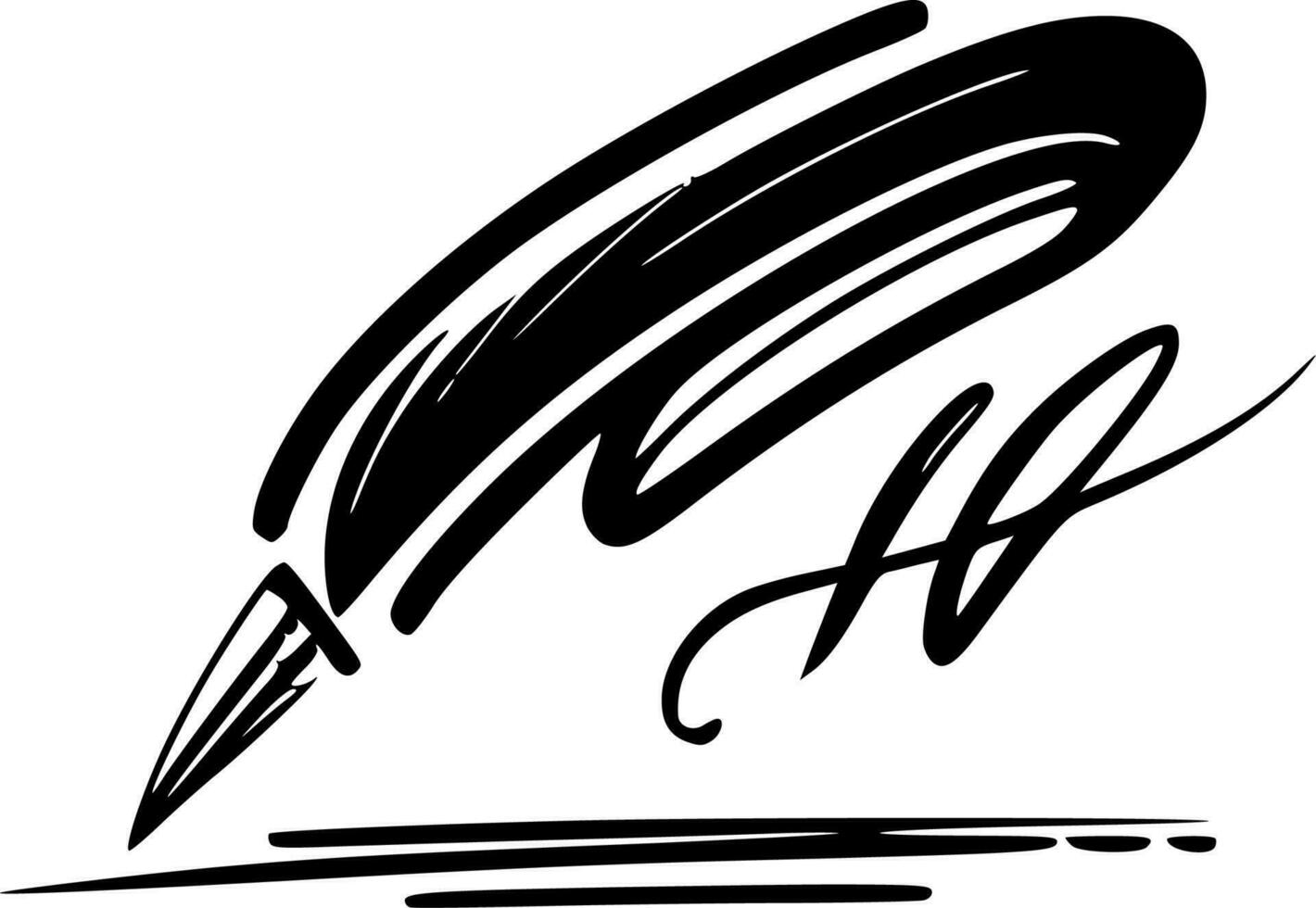 escritura - minimalista y plano logo - vector ilustración