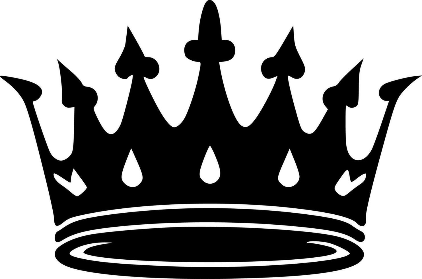 Crown - Minimalist and Flat Logo - Vector illustration