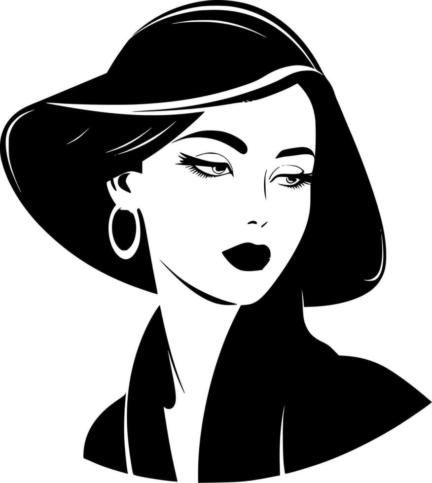 Fashion Girl - High Quality Vector Logo - Vector illustration ideal for T-shirt graphic