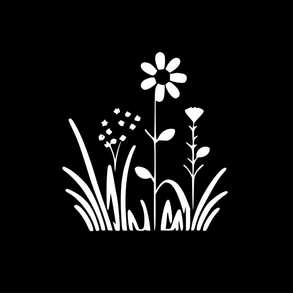 Spring, Black and White Vector illustration