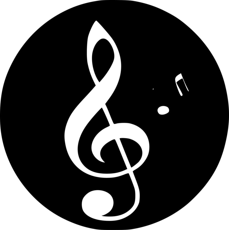 Music Note, Minimalist and Simple Silhouette - Vector illustration