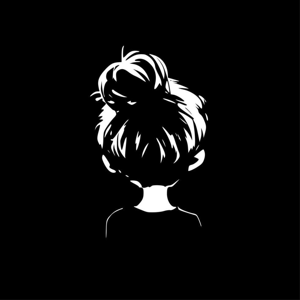 Messy Bun - High Quality Vector Logo - Vector illustration ideal for T-shirt graphic