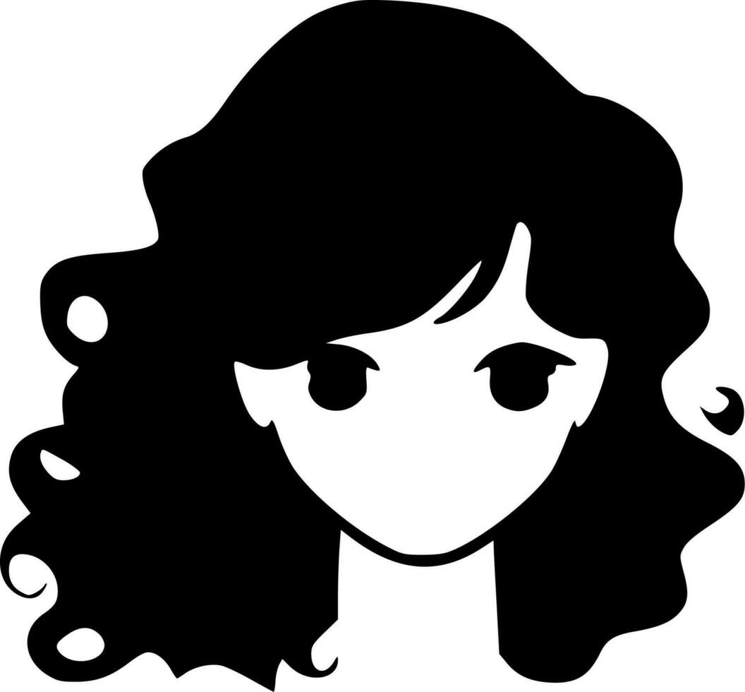 Girl, Minimalist and Simple Silhouette - Vector illustration