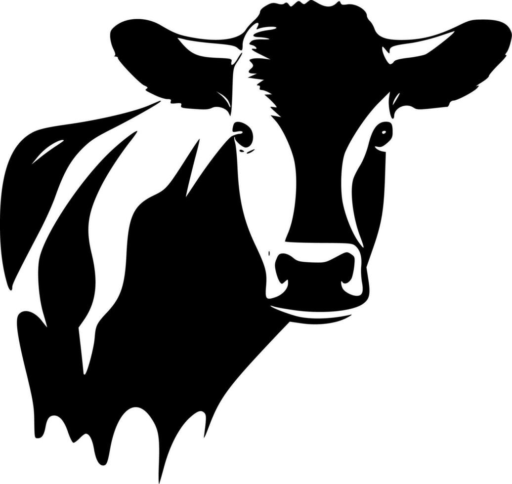 Cowhide, Black and White Vector illustration