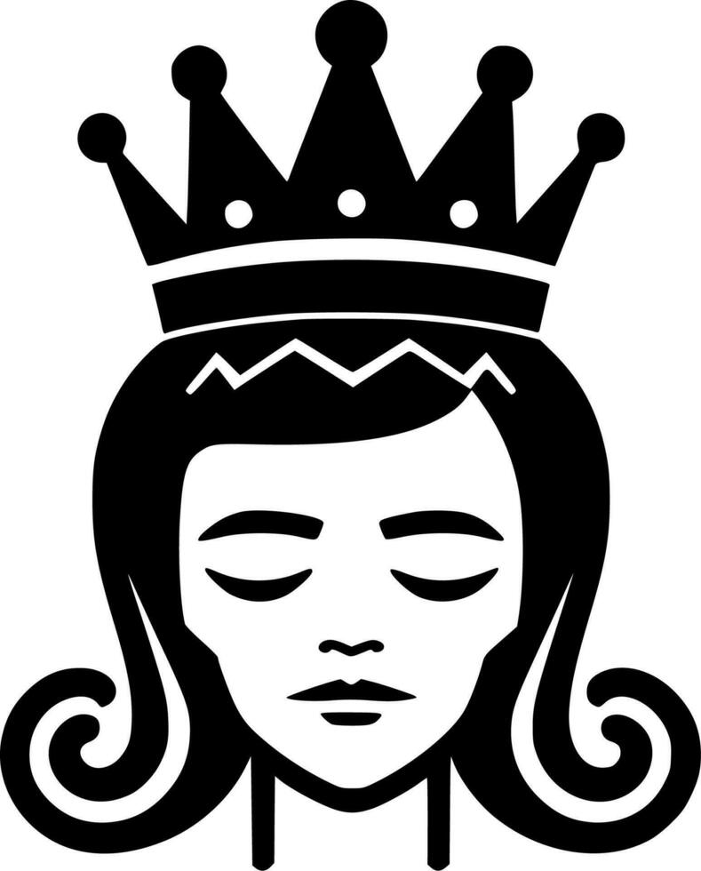 coronación, negro y blanco vector ilustración