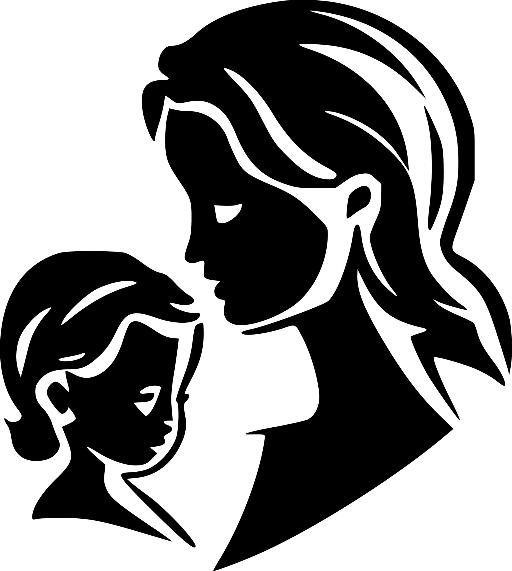 Mother, Minimalist and Simple Silhouette - Vector illustration 24163170 ...