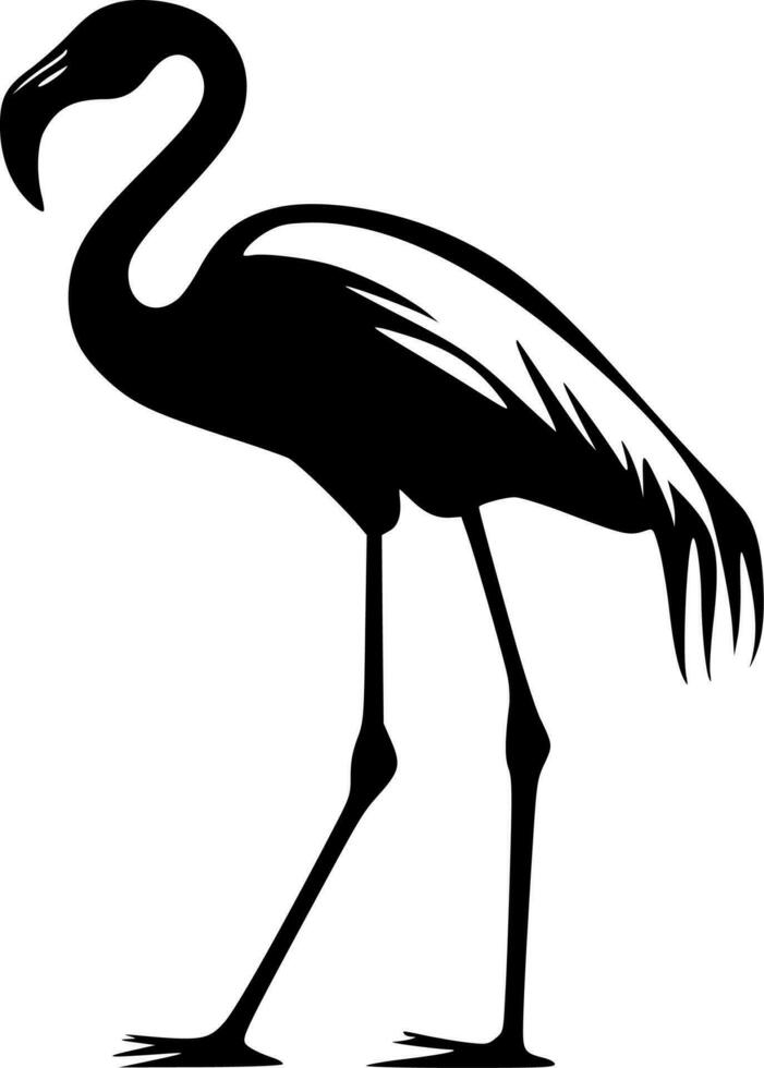 Flamingo - Minimalist and Flat Logo - Vector illustration