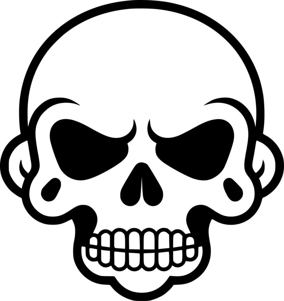 Skull - Minimalist and Flat Logo - Vector illustration