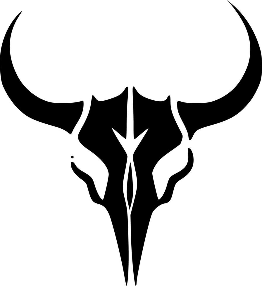 Cow Skull, Minimalist and Simple Silhouette - Vector illustration