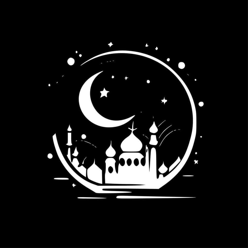 Ramadán - minimalista y plano logo - vector ilustración