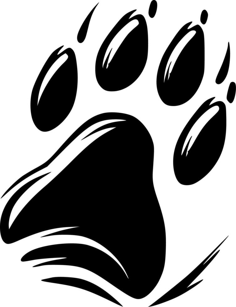 Dog Paws - Minimalist and Flat Logo - Vector illustration