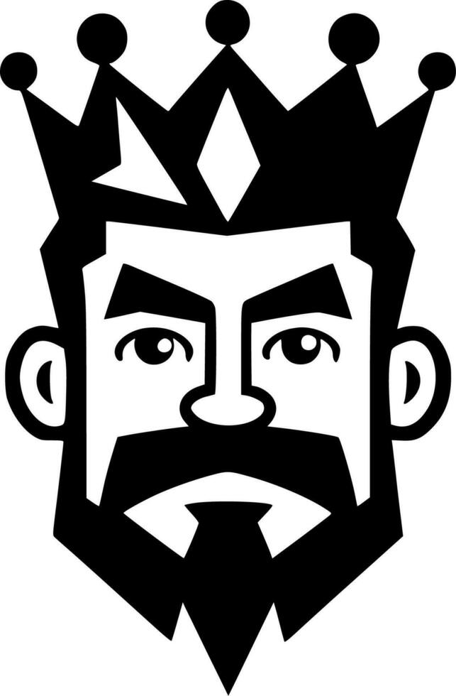 Rey - minimalista y plano logo - vector ilustración
