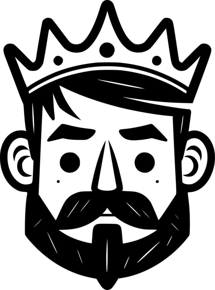 King - Minimalist and Flat Logo - Vector illustration