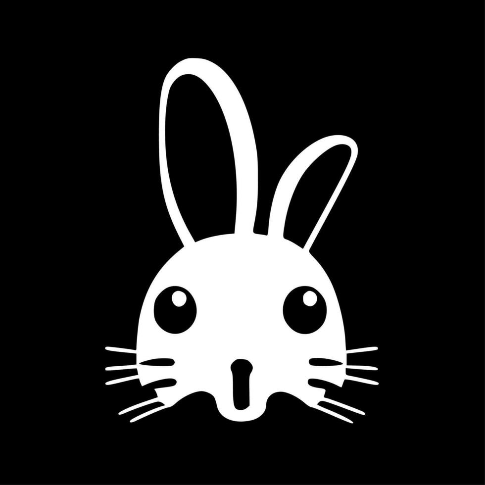 Bunny Face, Minimalist and Simple Silhouette - Vector illustration