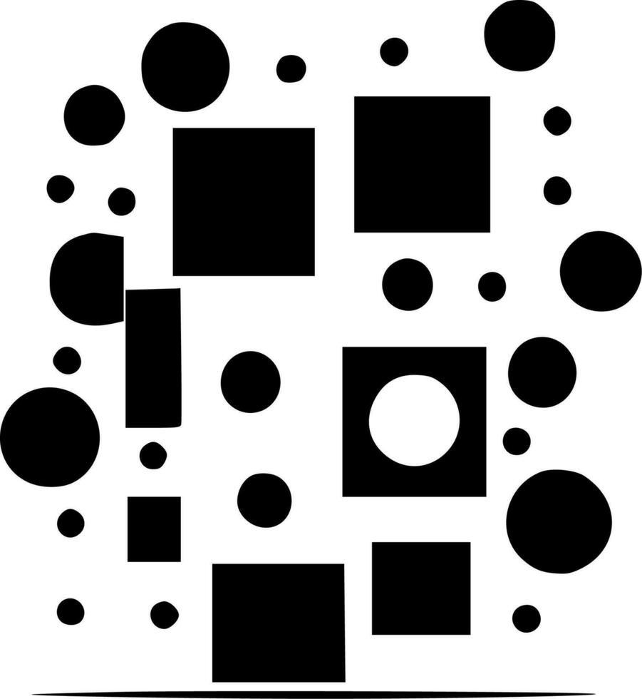Abstract, Black and White Vector illustration
