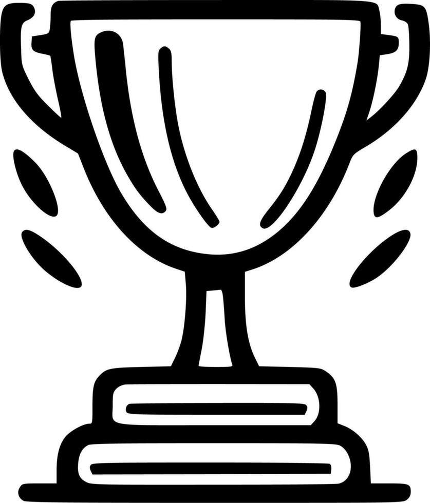 Trophy - Minimalist and Flat Logo - Vector illustration