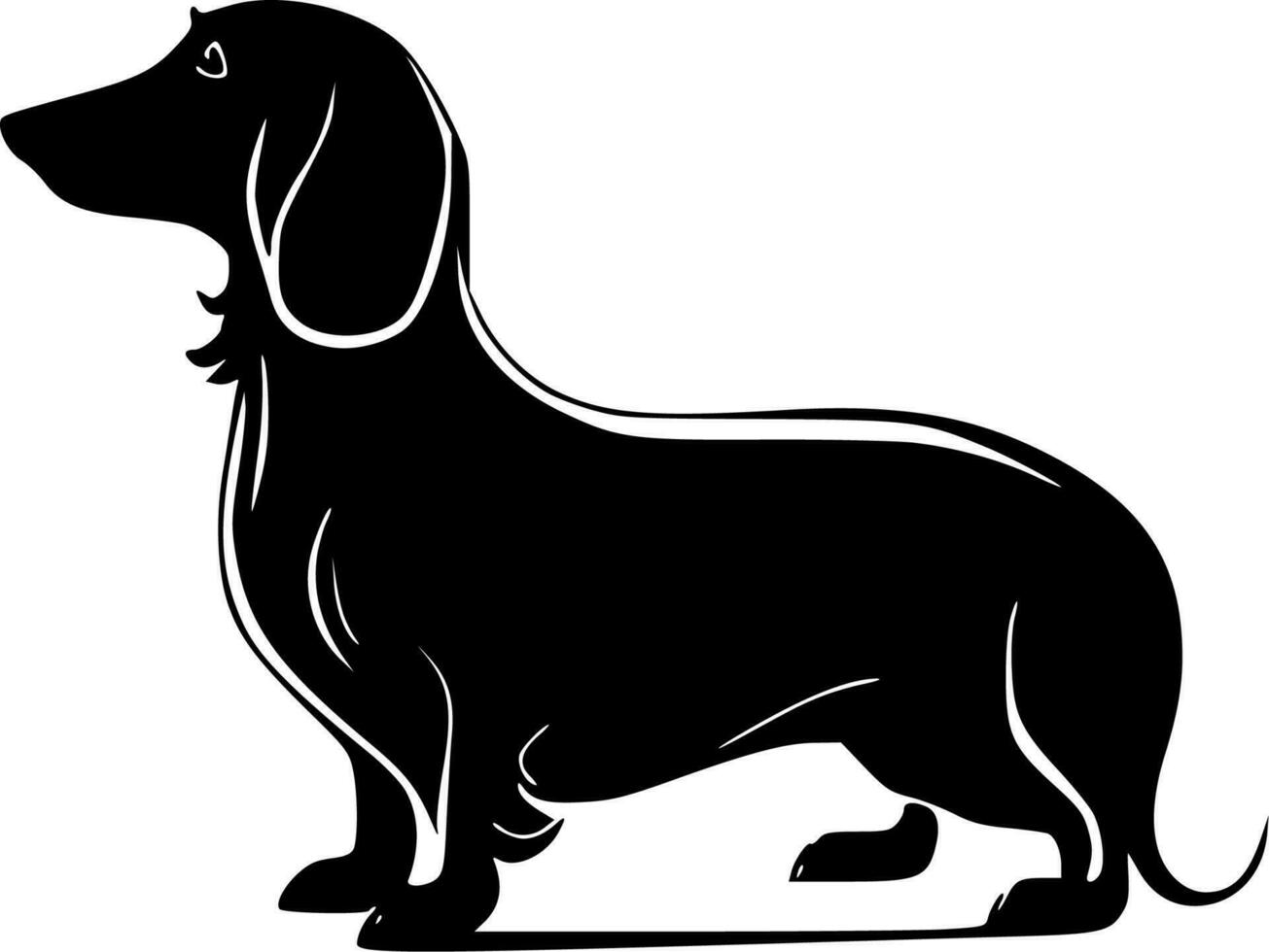 Dachshund - Minimalist and Flat Logo - Vector illustration