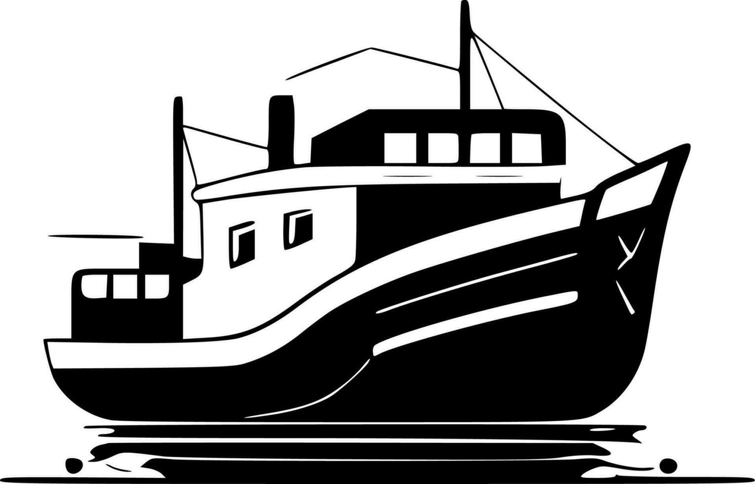 Boat - High Quality Vector Logo - Vector illustration ideal for T-shirt graphic