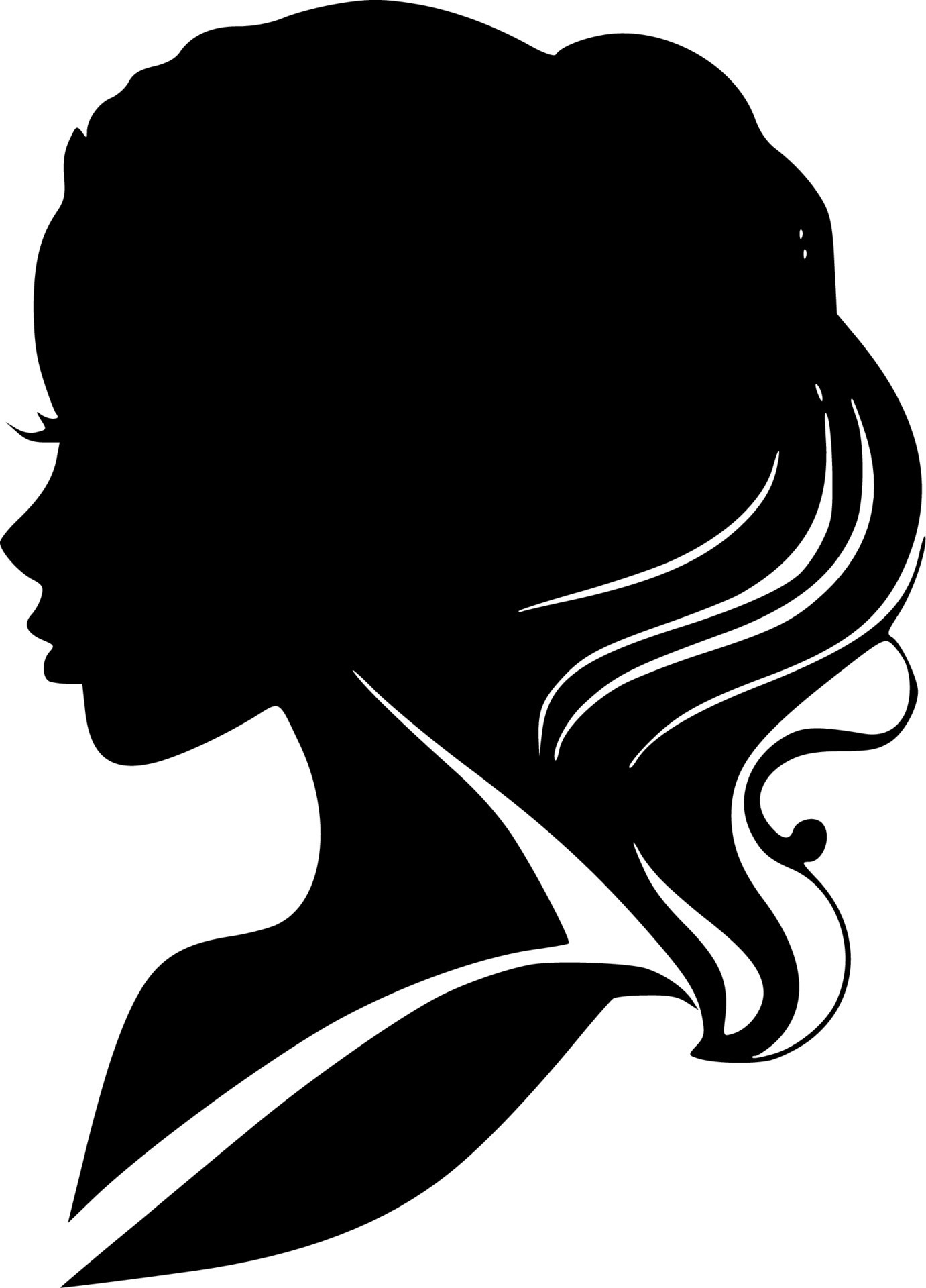 Black Women, Minimalist and Simple Silhouette Vector illustration