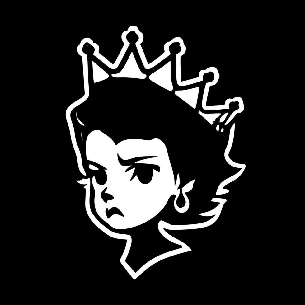 Queen, Minimalist and Simple Silhouette - Vector illustration