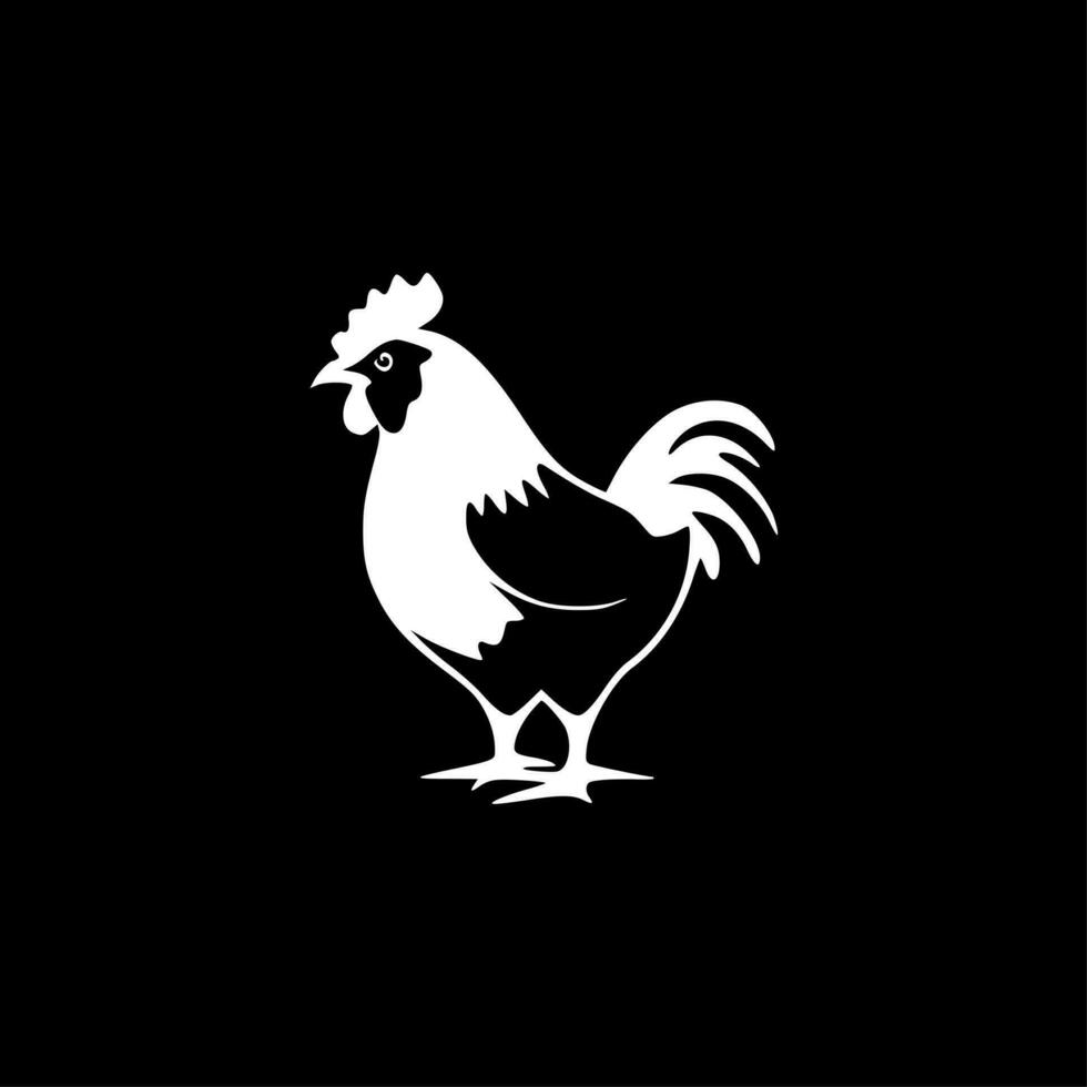 Chicken, Minimalist and Simple Silhouette - Vector illustration