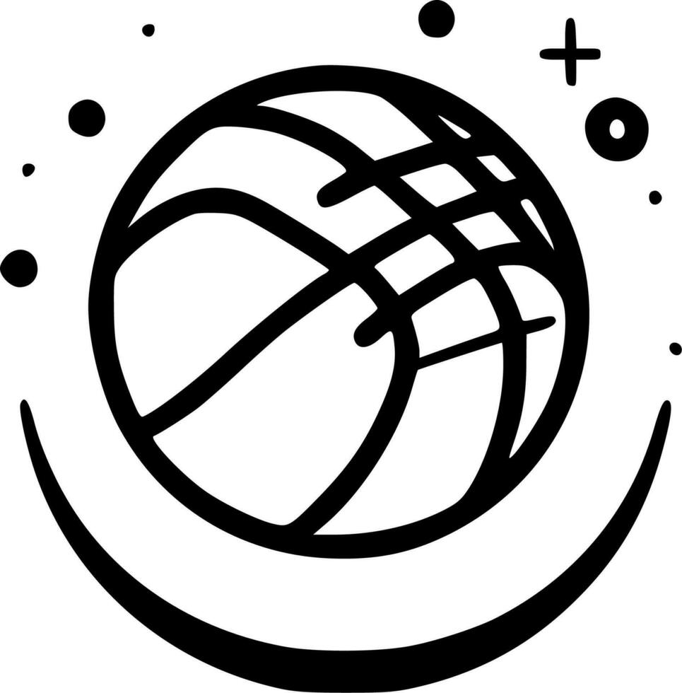 Basketball - Minimalist and Flat Logo - Vector illustration