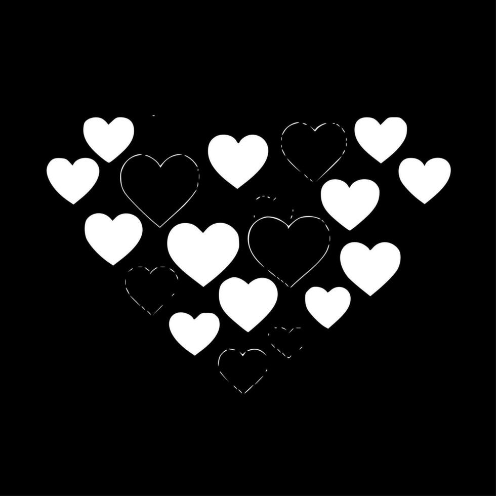 Hearts - Minimalist and Flat Logo - Vector illustration
