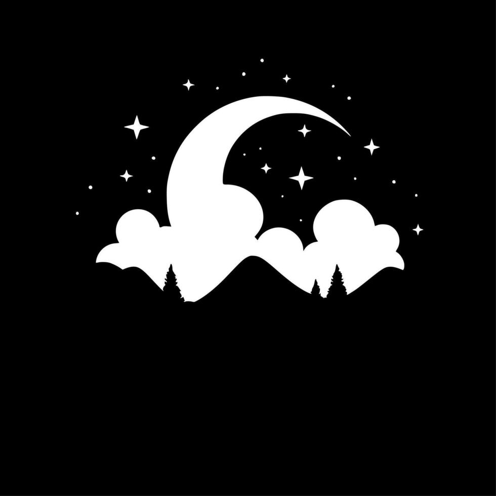 Night Sky - High Quality Vector Logo - Vector illustration ideal for T-shirt graphic