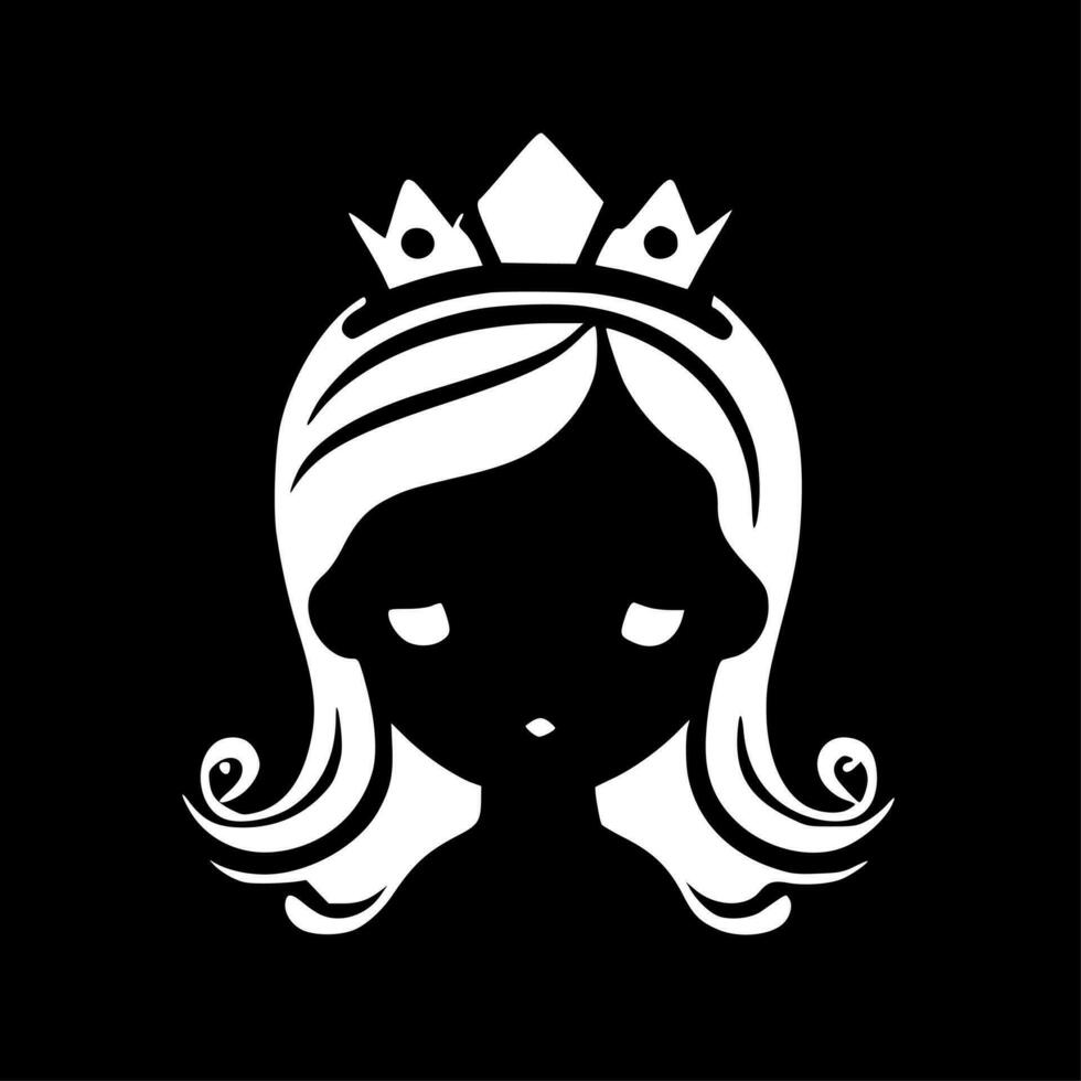 princesa - minimalista y plano logo - vector ilustración