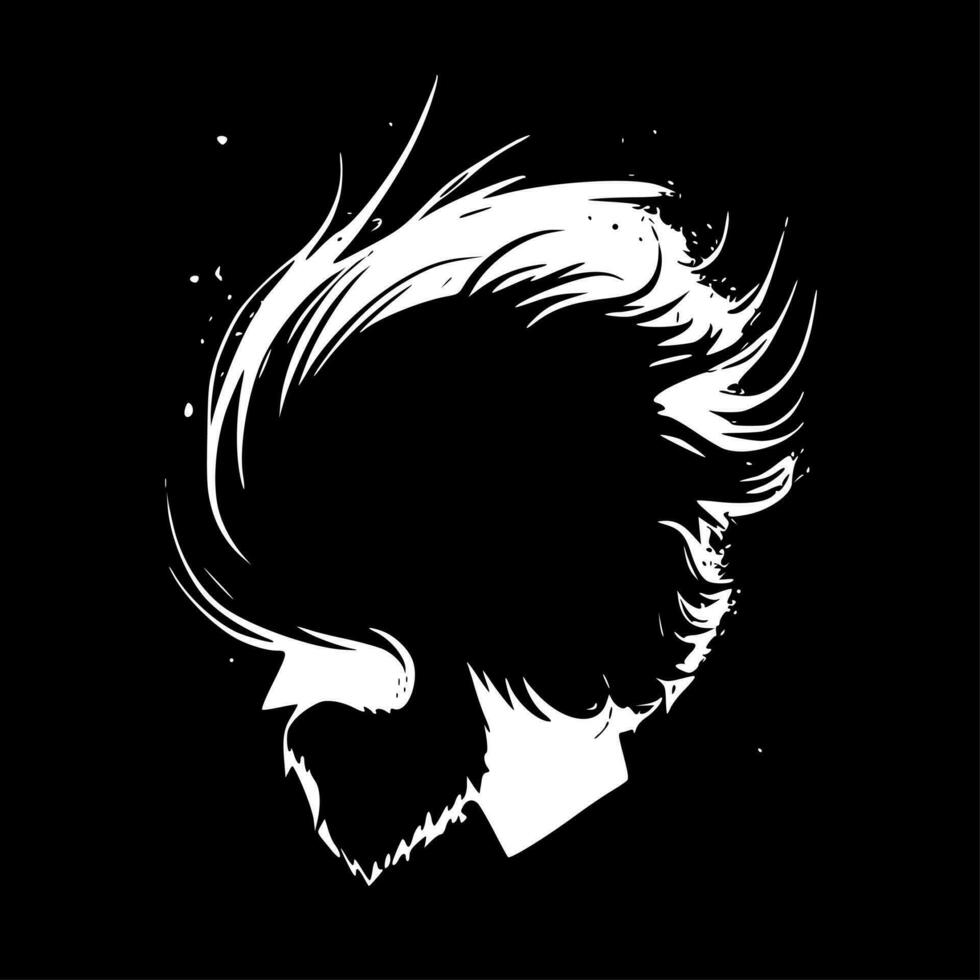 Hair, Minimalist and Simple Silhouette - Vector illustration