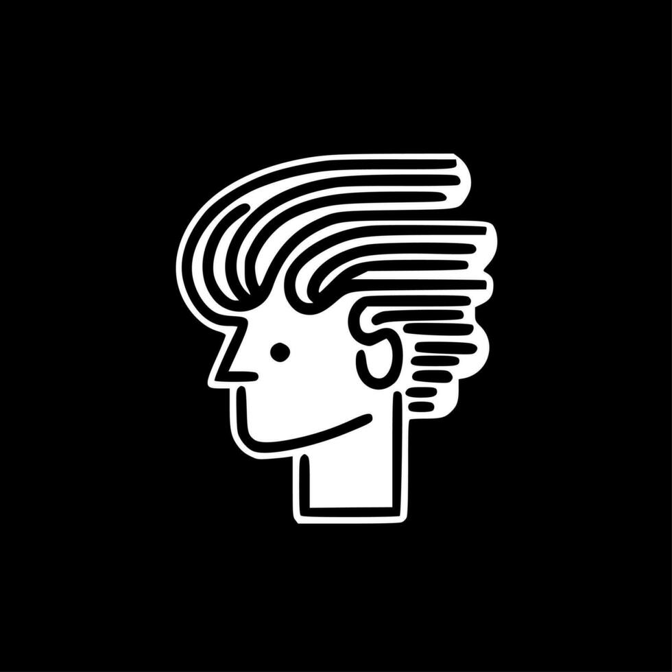 hombre - minimalista y plano logo - vector ilustración