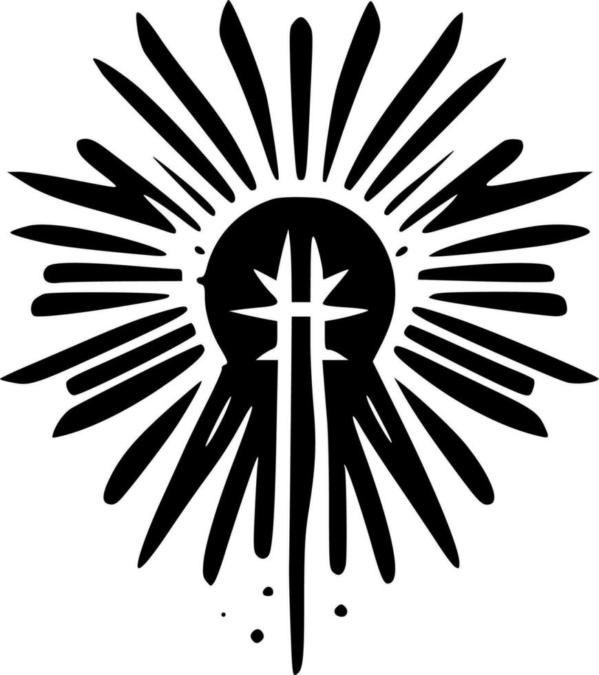 Spiritual, Minimalist and Simple Silhouette - Vector illustration
