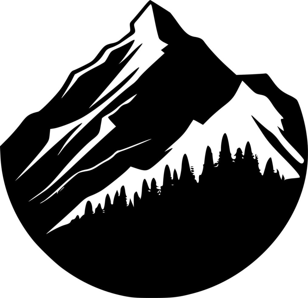 Mountain, Minimalist and Simple Silhouette - Vector illustration