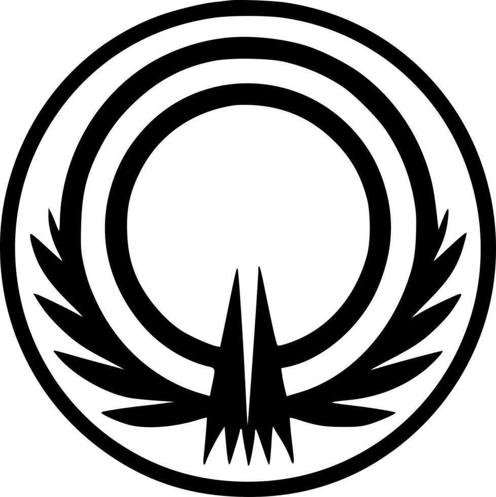 Circle, Black and White Vector illustration