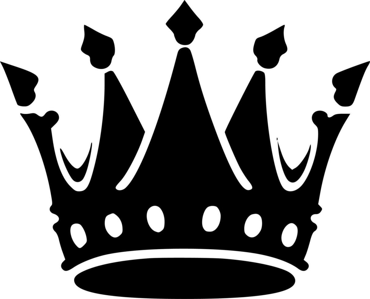 Crown, Minimalist and Simple Silhouette - Vector illustration