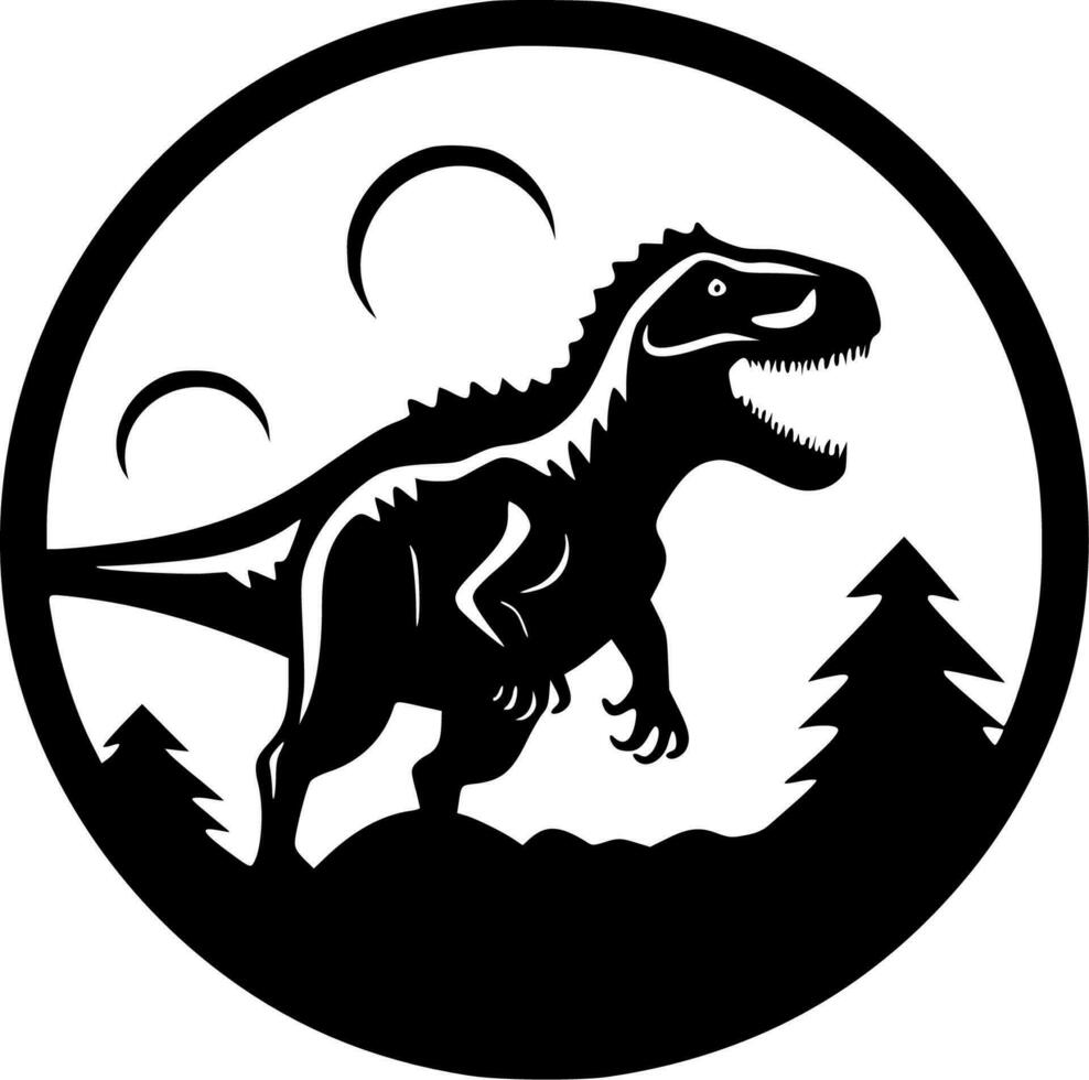 dinosaurio - minimalista y plano logo - vector ilustración