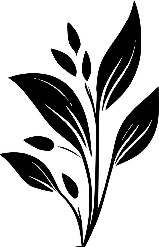 Flourish, Black and White Vector illustration