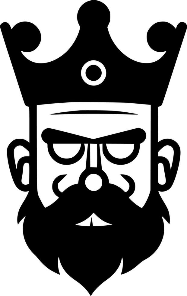King - Black and White Isolated Icon - Vector illustration