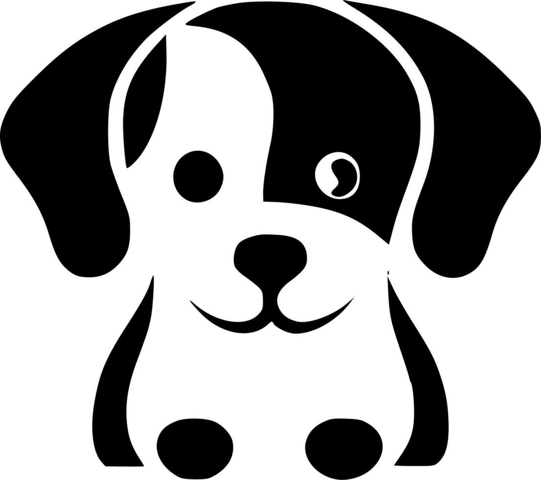 cachorro, minimalista y sencillo silueta - vector ilustración