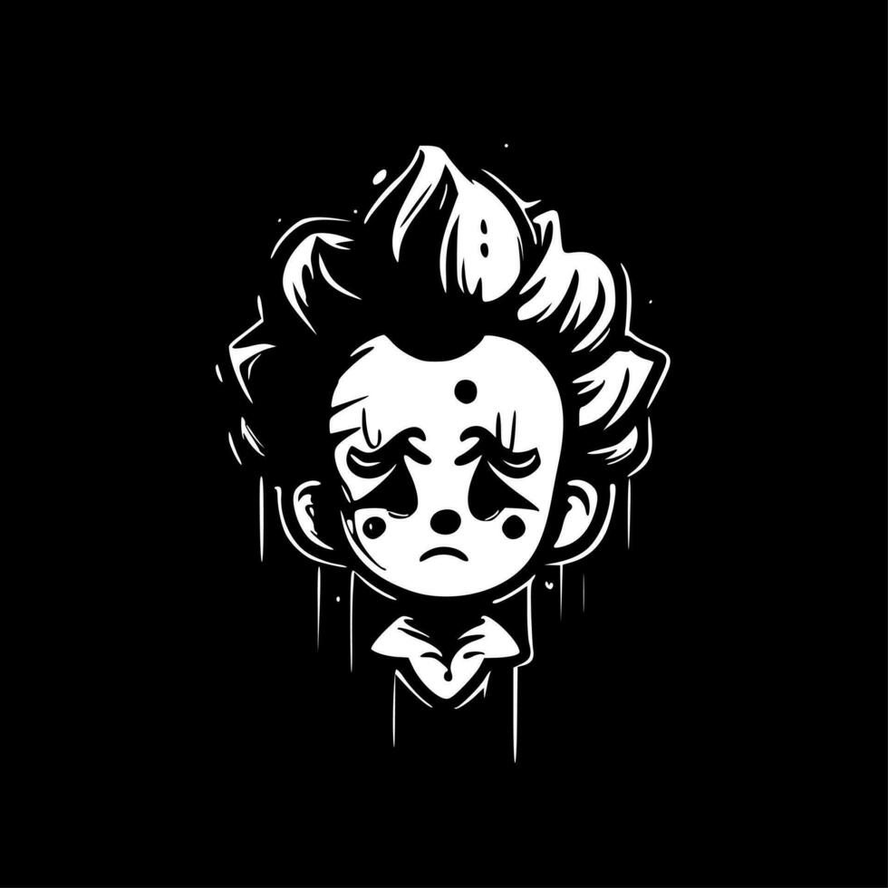 Clown, Minimalist and Simple Silhouette - Vector illustration