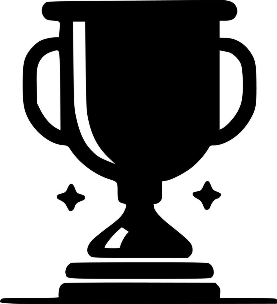 Trophy - Minimalist and Flat Logo - Vector illustration