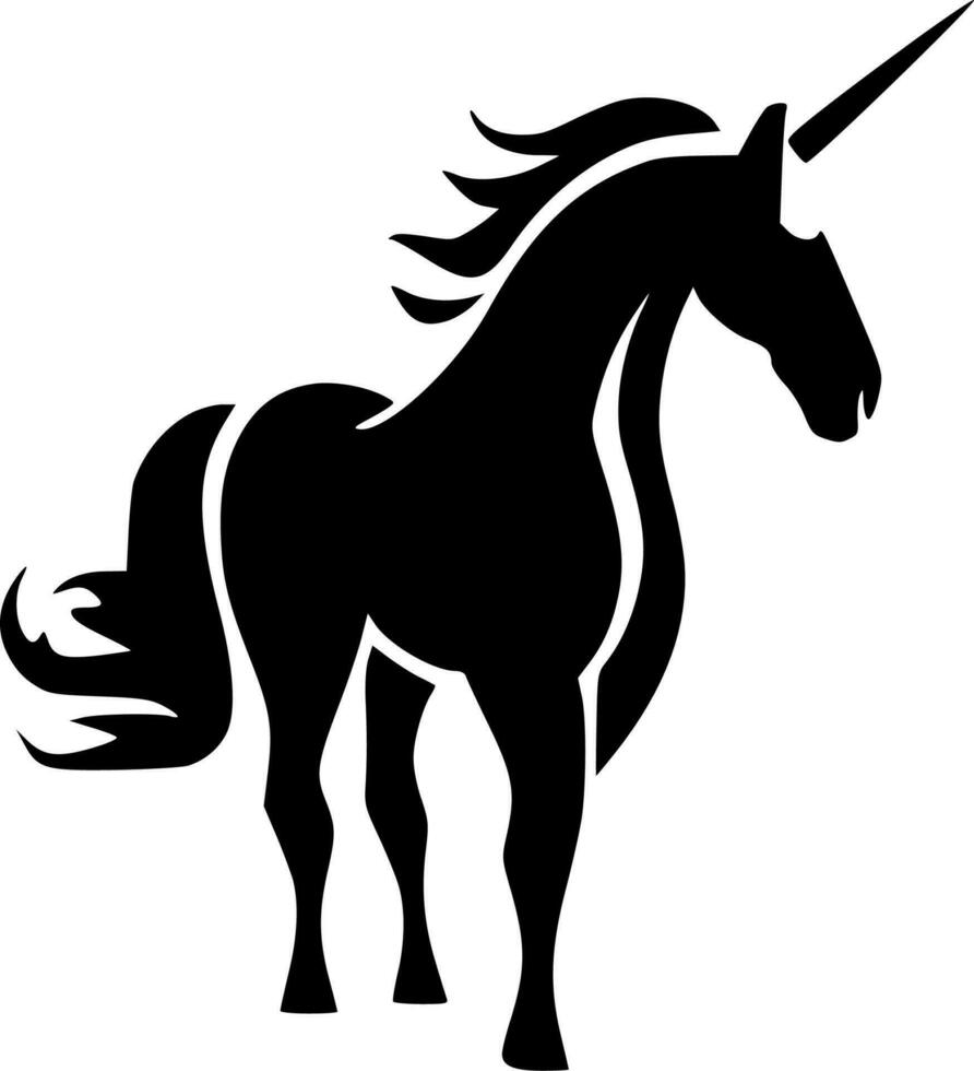 unicornios, minimalista y sencillo silueta - vector ilustración