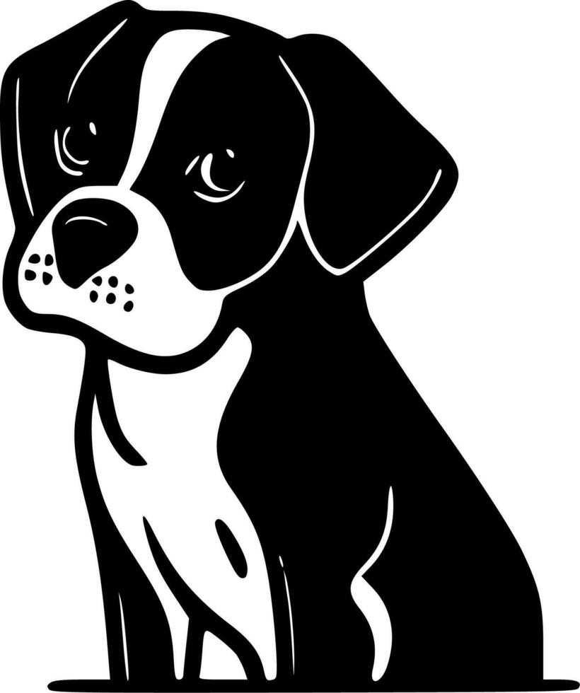 mascota, negro y blanco vector ilustración