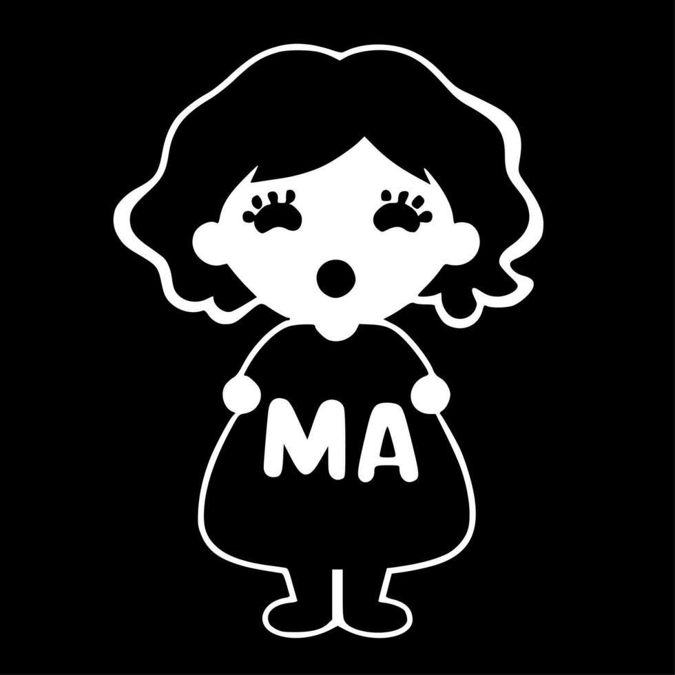 mamá mini - alto calidad vector logo - vector ilustración ideal para camiseta gráfico