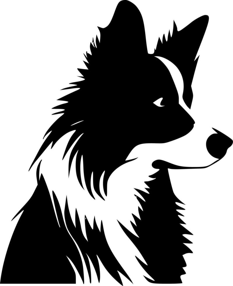 Border Collie - Minimalist and Flat Logo - Vector illustration