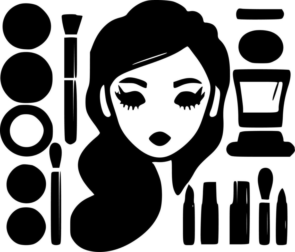 Makeup - High Quality Vector Logo - Vector illustration ideal for T-shirt graphic