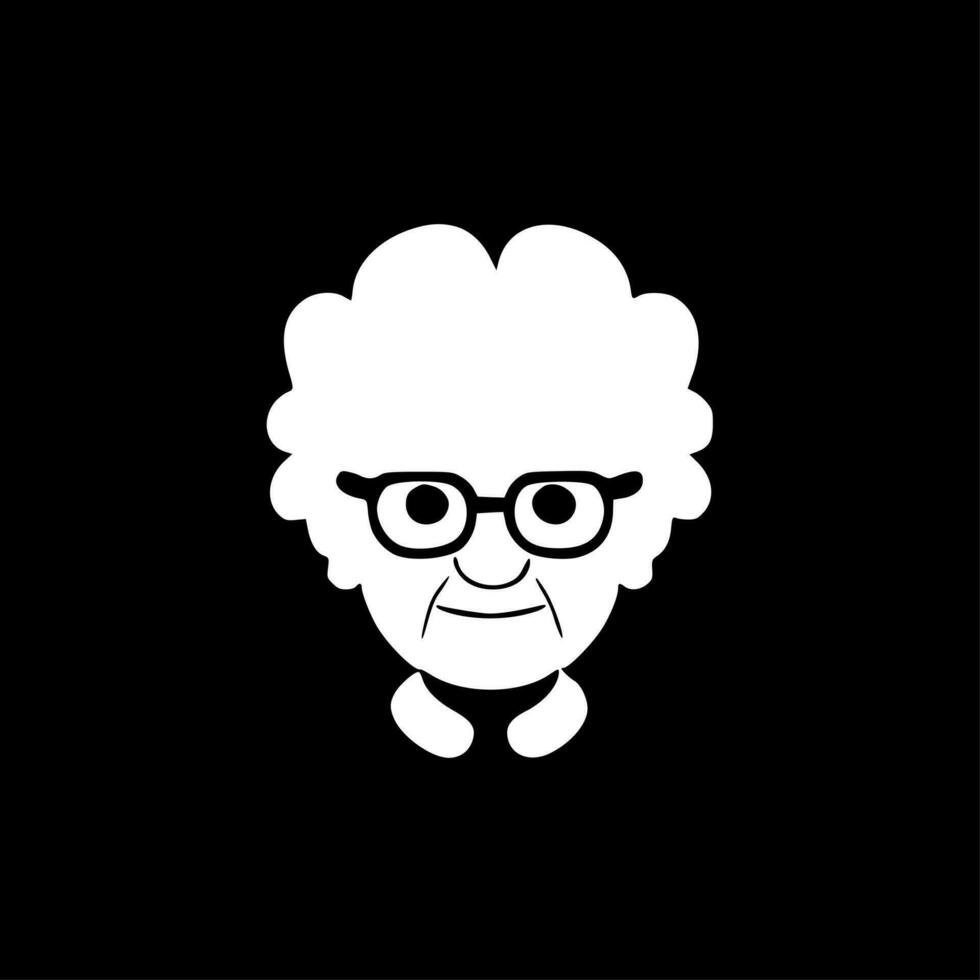 Grandma, Minimalist and Simple Silhouette - Vector illustration