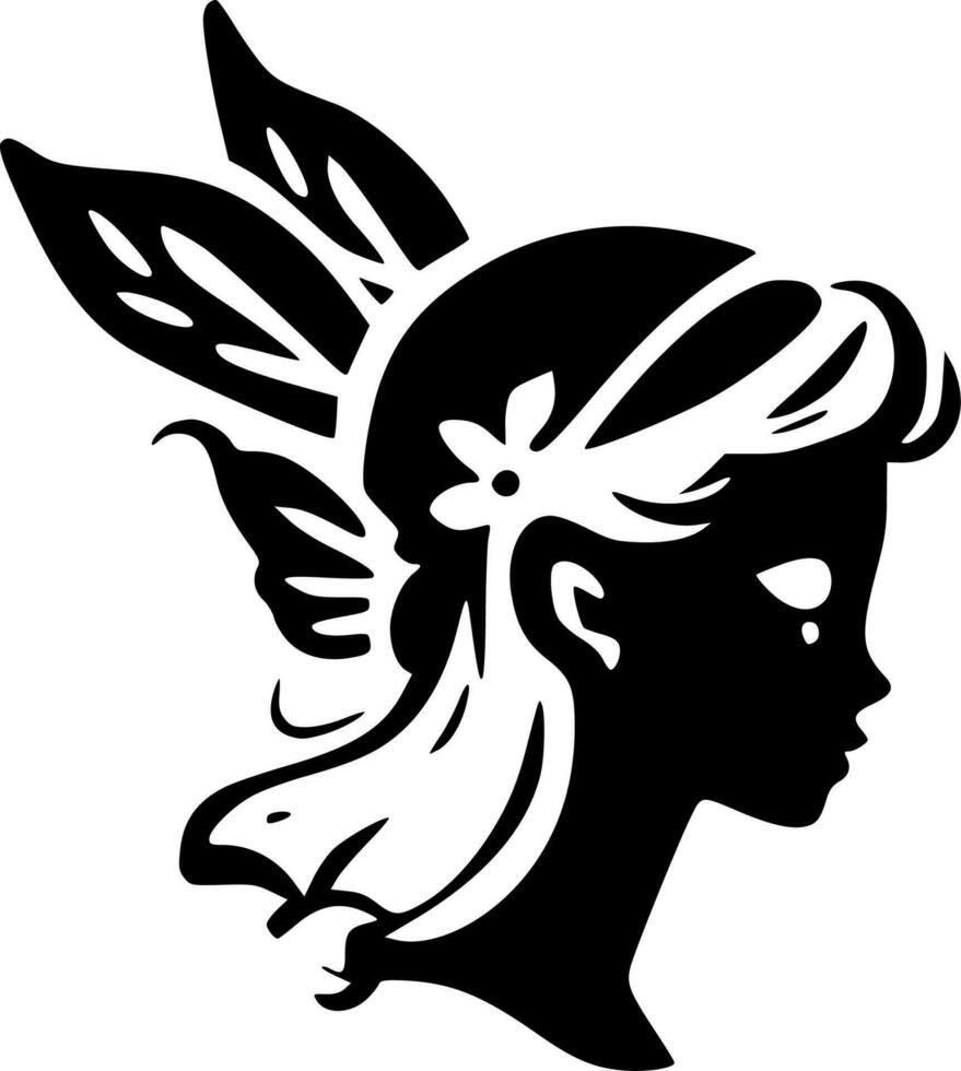 Fairy - Minimalist and Flat Logo - Vector illustration