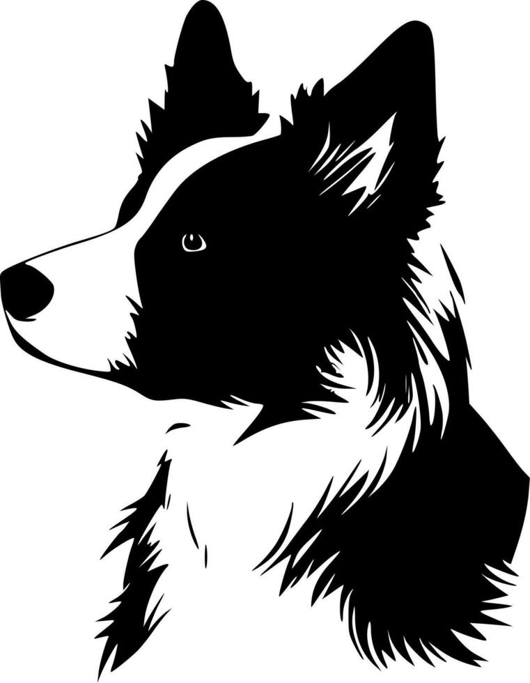 frontera collie - minimalista y plano logo - vector ilustración