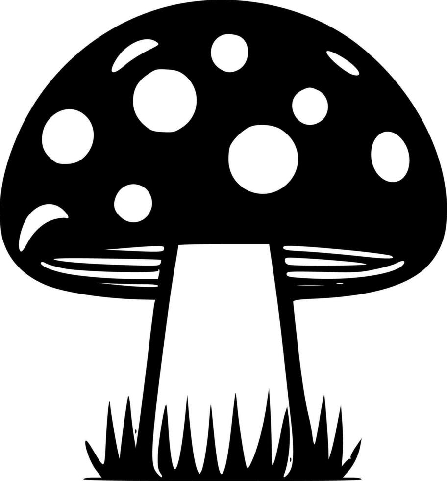 Mushroom, Minimalist and Simple Silhouette - Vector illustration